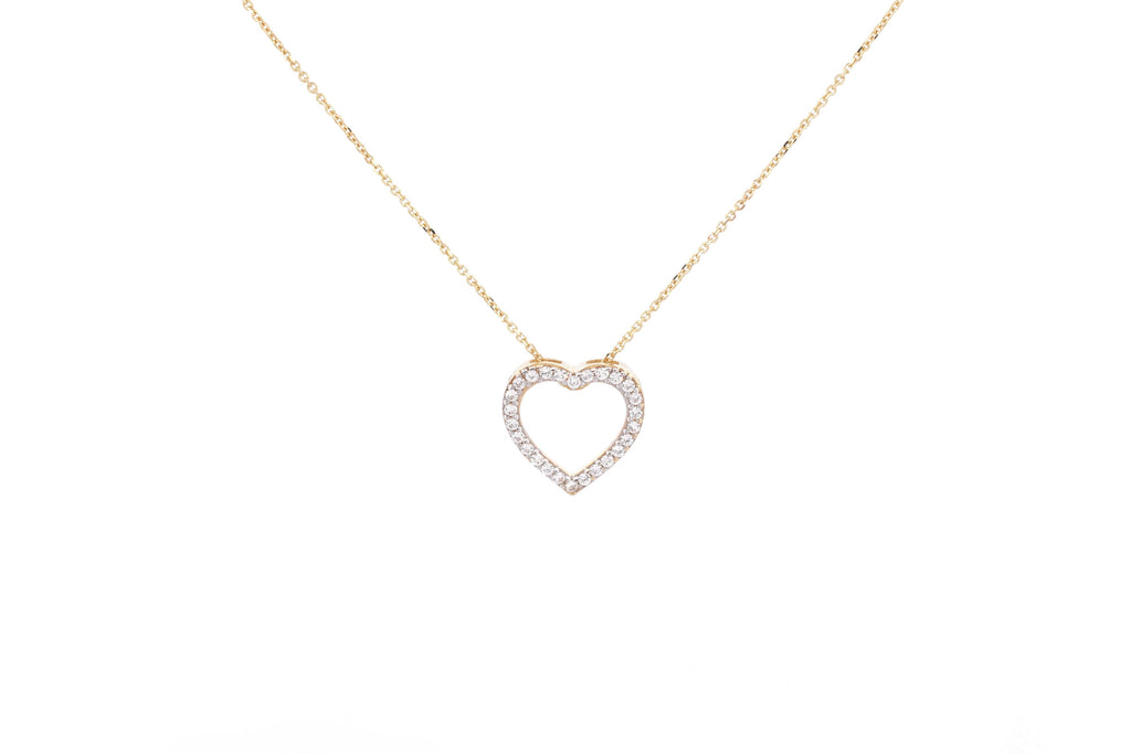 Gouden ketting, Ketting goud met hart, ketting goud, 14k gouden ketting met hart