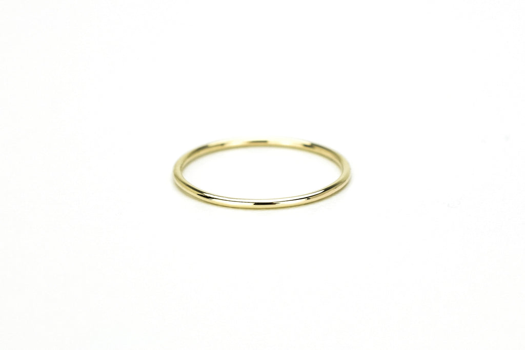 Aanschuifring, ronde ring, 14k gouden ring, subtiele ring, 14k ring, 585 gouden ring, gepolijste ring