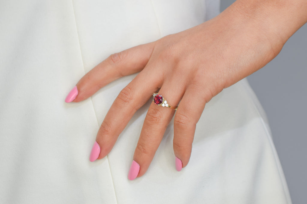 14k ring, swarovski ring goud, gouden swarovski steen ring, topaas ring, rode topaas ring, natuurlijke steen, topaas 18k ring, verlovingsring, vintage gouden ring, vintage 14k ring