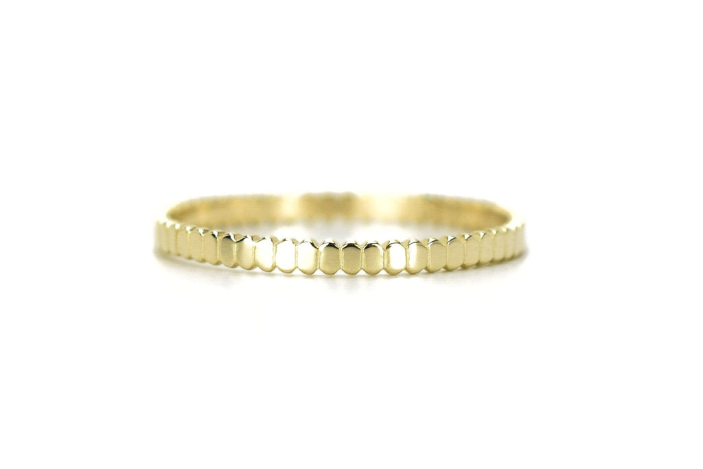 14 karaat streepjes ring, aanschuifring 14k, gouden ring, dames aanschuifring, streepjes ring 14 karaat, stapelring voor dames