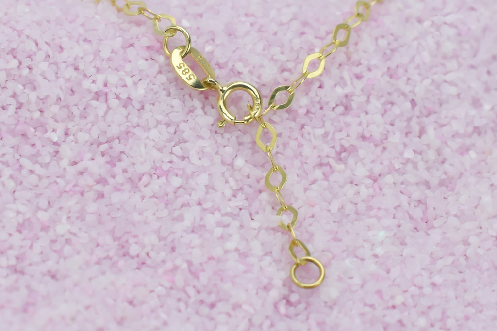 Gouden ketting, Ketting goud met hart, ketting goud, 14k gouden ketting met hart